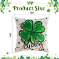 thumbnail image 6 of St. Patrick's Day Pillow Covers 18x18 Inch 4-Piece Set – Green Lucky Clover Design Spring Pillow Covers for Sofa, Couch & Home Holiday Decor(D), 6 of 6