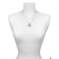 thumbnail image 3 of Delight Jewelry Silvertone Small 3-D Teal Present with Bow Hockey Ring Charm Necklace, 18", 3 of 4