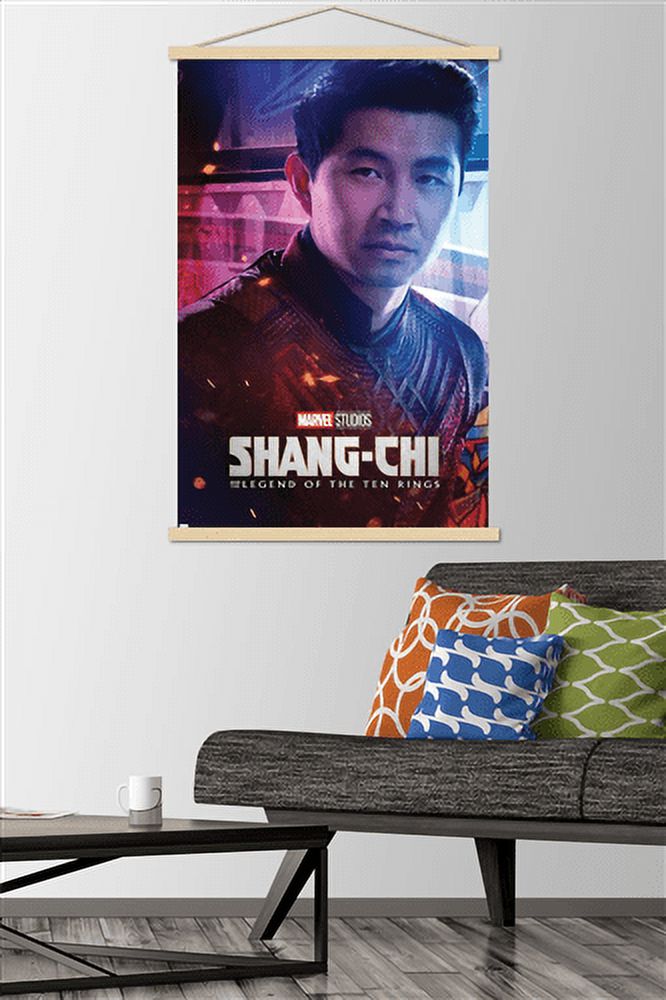 Marvel Shang-Chi and the Legend of the Ten Rings - Shang-Chi One Sheet Wall Poster with Wooden Magnetic Frame, 22.375" x 34"