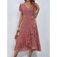 thumbnail image 3 of Femmes grande taille 1XL-5XL col en v robe imprimée florale respirant été décontracté robe élégante Style sophistiqué longue robe de plage, 3 of 4