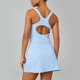 thumbnail image 4 of Vestido Casual de Manga Larga para las Mujeres Tenis sin Mangas Sólido Dos Capas Falsas Vestido a Prueba de Escándalo, Vestidos de Tenis de Manga Larga para las Mujeres Elegante Deportivo, 4 of 7