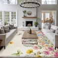 thumbnail image 3 of Large Area Rugs for Living Room Bedroom, Colorful Floral 8'x10' Rug Washable Carpet Runner Indoor Outdoor, Farmhouse Vintage Dragonfly Butterfly Flower Non Slip Floor Mats Rug for Kitchen, Patio, 3 of 8