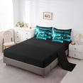 thumbnail image 5 of Manfei Speed Racing Car Twin Bedding Sets 7pcs for Teen Boys Men, Cyan Sports Car Bedding Comforter Set, Race Car Game Sheet Sets, Ultra Soft Home Decor, 5 of 8