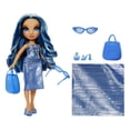 thumbnail image 4 of Rainbow High Swim & Style Skyler, Blue 11 Fashion Doll with Shimmery Wrap to Style 10+ Ways, Removable Swimsuit, Sandals, Fun Play Accessories, Great Toy Gift for Girls Kids Ages 4-12 Years, 4 of 5