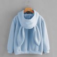 thumbnail image 5 of Bmisegm Sweat à Capuche Lapin à Manches Longues pour Femmes Pull Décontracté Bleu m, 5 of 5