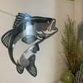 thumbnail image 3 of RealSteel Jumping Bass Metal Wall Art – Perfect for Fishing Enthusiasts (36"), 3 of 6