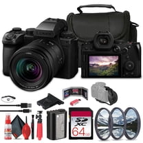 Panasonic Lumix S5 IIX Mirrorless Camera with 20-60mm Lens (DC-S5M2XKK)   64GB Memory Card   Filter Kit   Bag   Card Reader   Flex Tripod   Cleaning Kit   Memory Wallet   Hand Strap   Cap Keeper