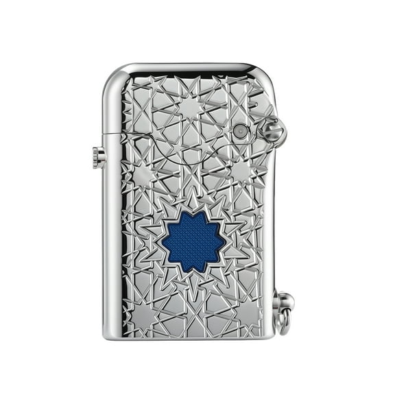 Classic Retro Luxury Brass Kerosene Lighter,Soft-Flame, Refillable, Automatic Ignition, Safety Lock, Inlay, Engraving, Electroplated,Collectible, Men's Gift, Thorens Gen 1 Single Claw Blue Lucky Star