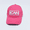 Pink, variant on Adult 3D Embroidered Logo Cotton Cap - White