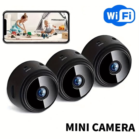 Mini Smart Camera - 480P AI Human/Pet Detection | 24/7 Recording w/ SD Card & Cloud | Motion Alerts | Nanny Cam Baby/Pet Monitor | 2.4G Only USB Powered Indoor Security (1pc)