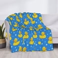 thumbnail image 3 of Naloa Cute Yellow Rubber Ducks Flannel Fleece Throw Blanket for Bed Couch, Thick Blanket - All Seasons Suitable for Women, Men and Kids-80"x60", 3 of 6