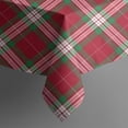 thumbnail image 5 of Red and Green Christmas Plaid Pattern Square Tablecloth,Waterproof Square Table Cover,Wipeable Spillproof Washable Table Cover for Home Kitchen Party Decor 42"X42"(107x107cm), 5 of 6