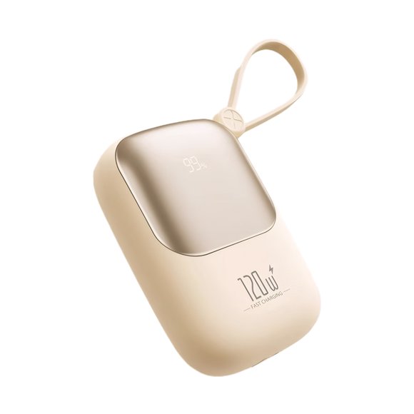 Methold Banco de energía de carga rápida de 10 000 mAh, batería de gran capacidad, carga rápida de 3 unidades a la vez, cordón Baterías de general amarillo 10000 mAh