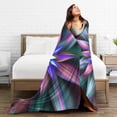 thumbnail image 5 of Kll Fleece Blanket Plush Throw Blanket Colored Abstract,Soft Fuzzy Cozy Flannel Blanket For Couch Sofa Bed.(80"X60"), 5 of 9
