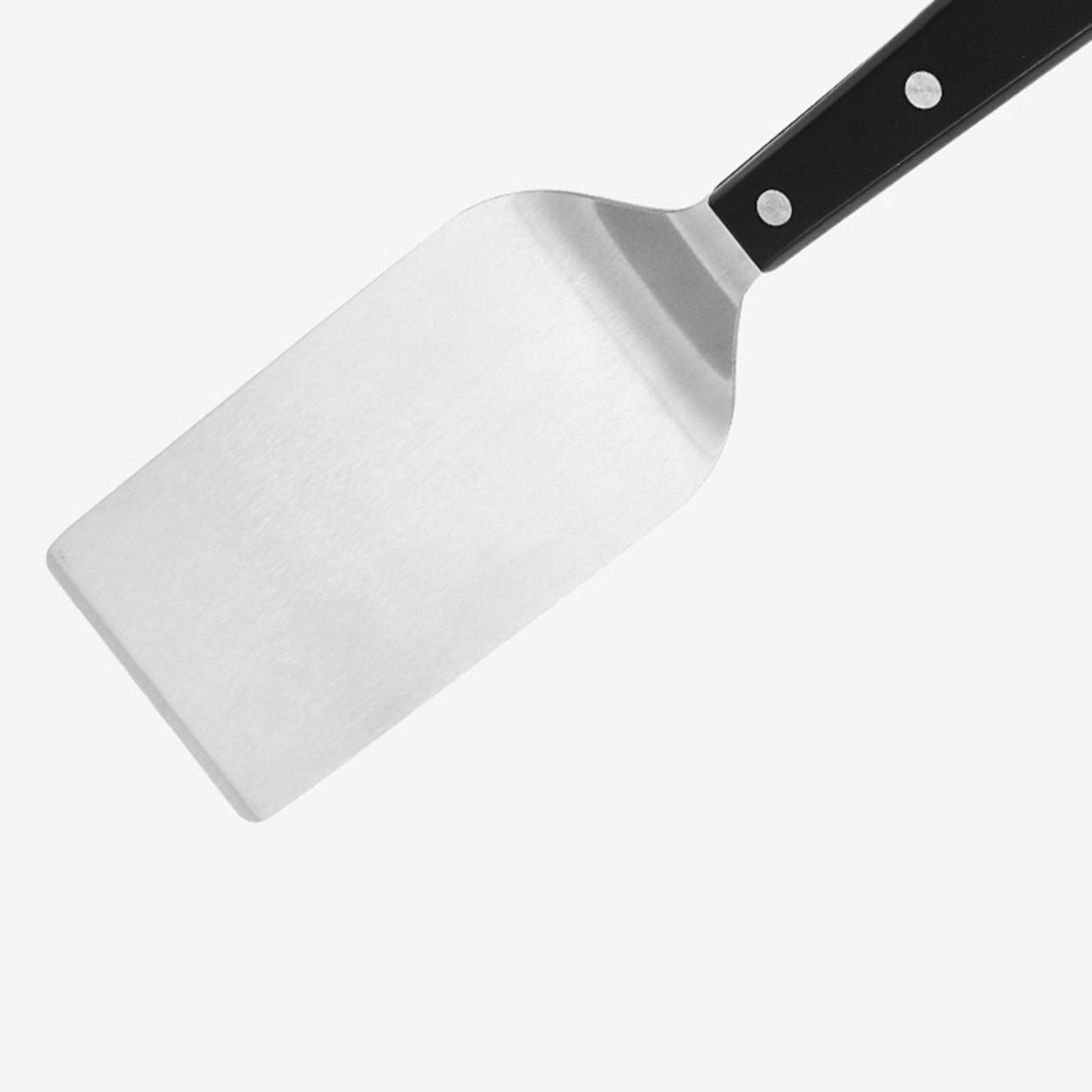 HaSteeL Lot de 2 spatules à poisson en acier inoxydable avec manche en bois riveté, spatules professionnelles en métal idéales pour la cuisine, la cuisson à frire et les grillades, 2 crochets