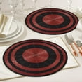 thumbnail image 6 of Beaded Placemats Set of 4 for Dining Table, Table Placemats, 14 Inches Round - Black Red, 6 of 8