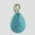 thumbnail image 2 of Carillon Turquoise Natural Gemstone Briolette Shape Necklace Pendant 925 Sterling Silver Wedding Jewelry, 2 of 4