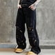 thumbnail image 4 of Pantalones cargo para hombre, estilo vintage, estilo militar, estilo urbano, con bolsillos, estilo grafiti, estilo militar., 4 of 9