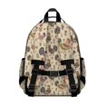 thumbnail image 2 of Beige Chicken Folk Pattern Backpack for School,Cute School Bag,Schoolbag with Adjustable Shoulder Straps & Padded Back,15.25"x11.5"x5.25", 2 of 3