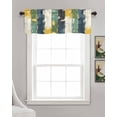 thumbnail image 3 of Green Yellow Blue Abstract Kitchen Valances for Windows Farmhouse Linen Window Valance Curtain for Living Room Window Treatment Modern Abstract Art Color Valance Rod Pocket Topper Drape, 42 x 18 Inch, 3 of 6