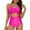 Hot Pink, variant on Fnooota Womens One-Piece Swimsuits, Backless Summer Vacation Vacation Bathing Suits Purple Size S-2XL