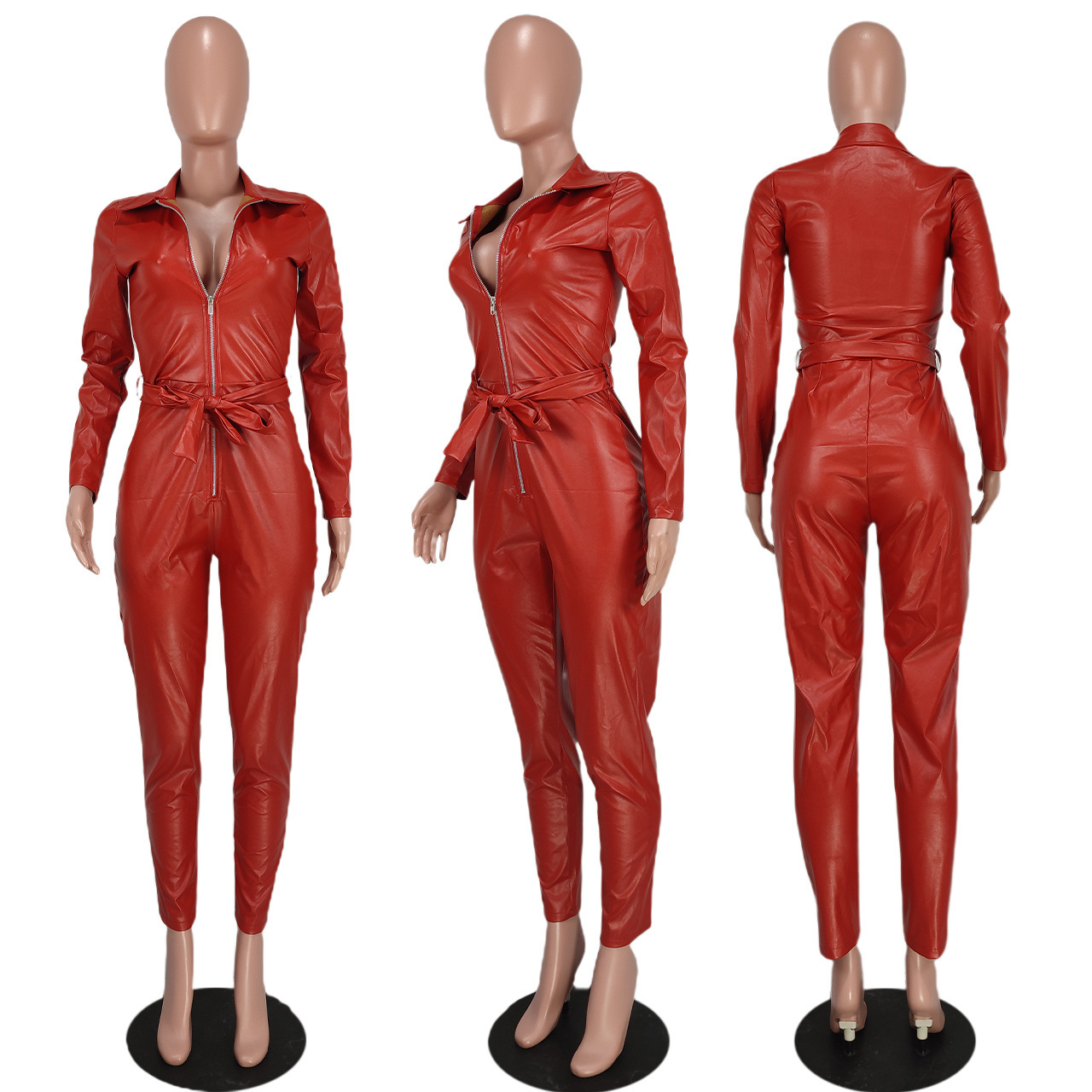 Sexy Leather Jumpsuit - Walmart.com