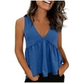 thumbnail image 4 of SwiftWear Women's Deep V Neck Flowy Tank Top Back Tie Open Back Sleeveless Casual Summer Cute Top for Beach Vacation Daily Wear, 4 of 9