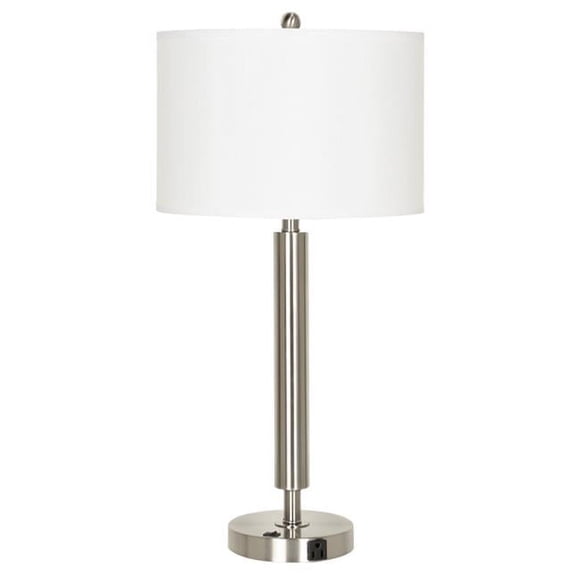 Cal Lighting LA-2004NS-1RBS 100W Metal Night Stand Lamp With Rocker Switch And One Outlets