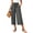 #2 Striped Print, variant on VDJ Womens Dress Pants Ruffle Elastic Waist Drawstring Flowy Capris Pants Striped Printed Business Work Straight Pants Size XL
