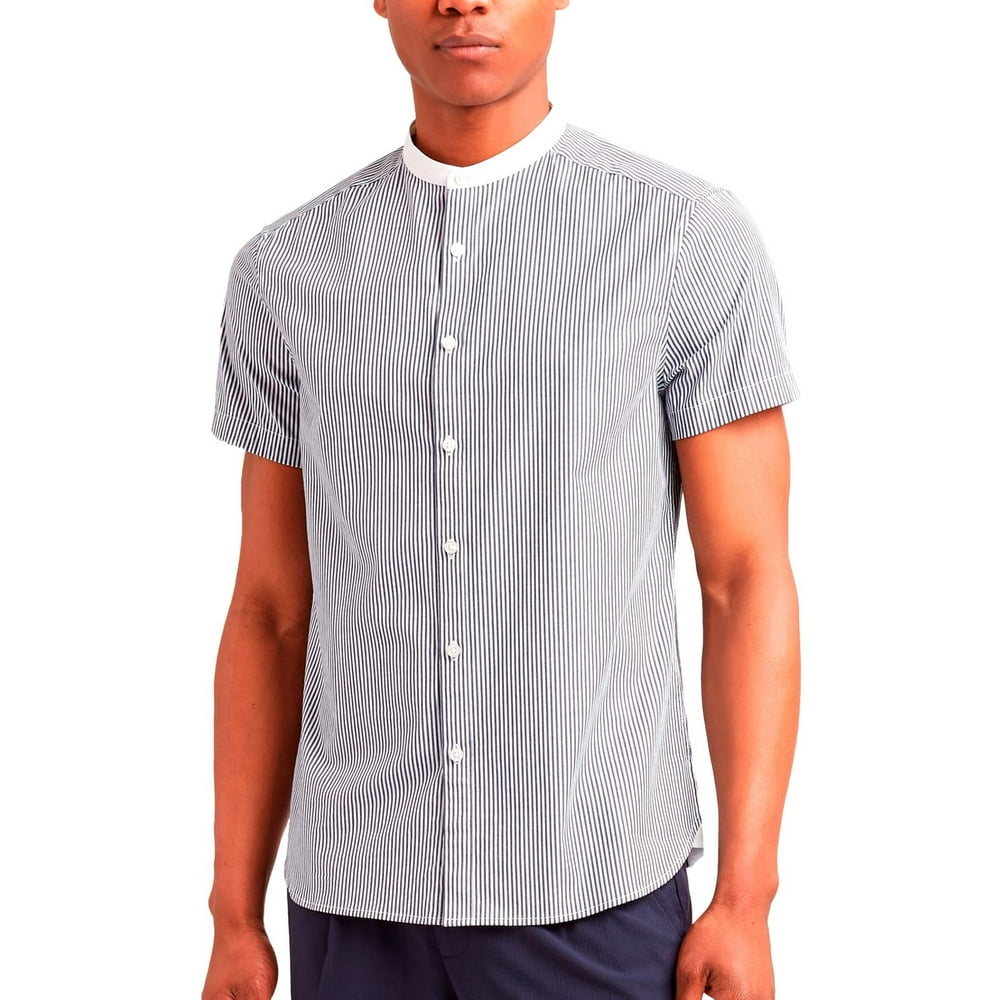 Cole Reaction Cole Reaction Mens Striped Short Sleeve