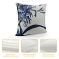 thumbnail image 4 of Oriental Throw Pillow Cushion Cover, Watercolors Eastern Floral Motif Brushstroke Effect Hand Drawn Work of Art Image, Decorative Square Accent Pillow Case,  Gray Blue, 4 of 5