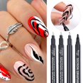thumbnail image 3 of Line Drawing Pen Safe Ingredients Quick Dry Micro Nib Design Create Unique Patterns Nail Art Pen Drawing Painting Liner Brush Manicure Tools, 3 of 8
