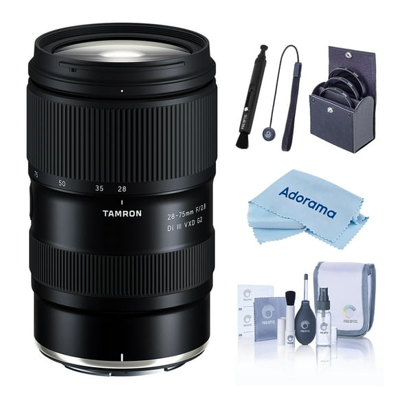 Tamron 28-75mm f/2.8 Di III VXD G2 Lens for Nikon Z, Black, Bundle with 67mm Filter Kit, Cleaning Kit, Lens Cap Tether and Cleaning Cloth