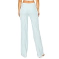 thumbnail image 4 of Cali1850 Women's Casual Linen Pants 32" Inseam Oceanside Drawstring Smocked Waist Lounge Beach Pants with Pockets, 4 of 6