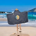 thumbnail image 2 of Yayeee Kids Hooded Towels Toddler Soft Absorbent Beach Bathing Wrap 50" x 23.5", Cat Planet, 2 of 5