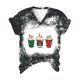 thumbnail image 5 of Tops Para Mujer Tops Con Estampado Navideño Blusa Con Letras Divertidas Camisetas Casuales Con Cuello en V Camisetas de Manga Corta Odeerbi  ODB180256, 5 of 6