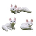 thumbnail image 2 of YUNAFFT Fox Figurines Miniature Resin Foxes Statue Tiny Animal Fox Figure Models Cake Toppers Fairy Garden Moss Landscape DIY Terrarium Plant Bonsai Crafts Ornament, 2 of 7