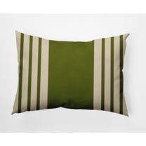 Simply Daisy 14" x 20" Stripe Indoor/Outdoor Polyester Throw Pillow, Olive