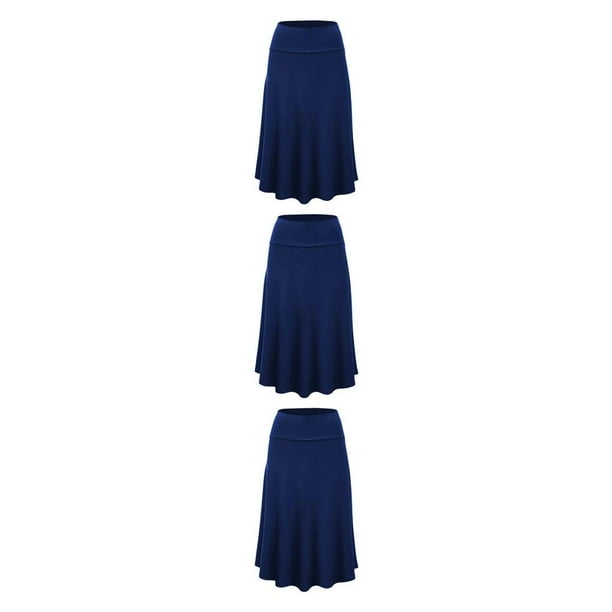 Sonducket Hermosa plisada negra: ajuste cómodo negra midi Faldas Sexy Diseño favorecedor azul XXXL Type1 NO1