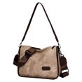 thumbnail image 1 of Ediodpoh Women Shoulder Bag Fashionable New Pattern Simple Solid Color Retro Large Capacity Practical Casual Versatile Messenger Bag Khaki, 1 of 5