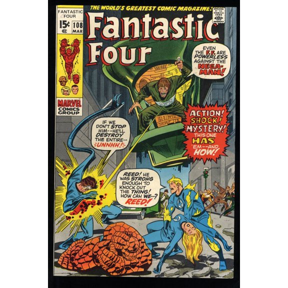 Fantastic Four #108 NM 9.4 1st Appearance Nega-Man! Cameo Annihilus! Comic Book