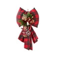 thumbnail image 2 of 9.84x14.96-Inch Christmas Bow Decoration, Red Polyester Festive Ambiance Prop for Tree and Holiday Decor with Eye-Catching Design, 2 of 6