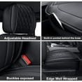thumbnail image 3 of GXT Dodge RAM 1500 2500 3500 Black, Faux Leather, Waterproof, Full Set Seat Covers, 3 of 7