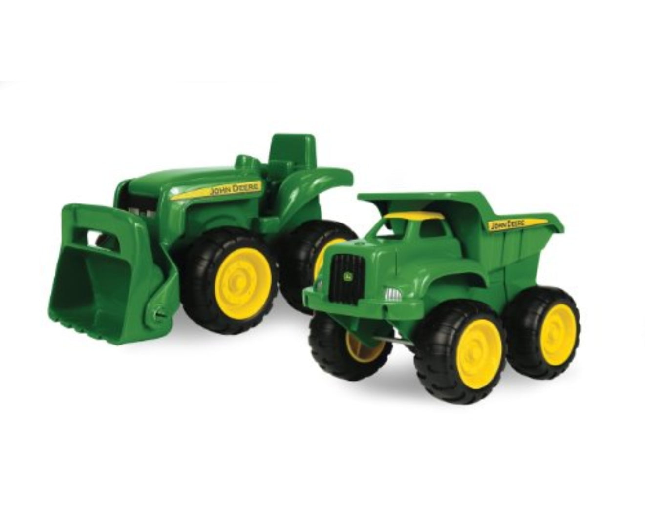 John Deere Sandbox Vehicle 2 Pack Truck and Tractor Toy Indoor and