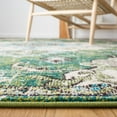 thumbnail image 4 of SAFAVIEH Madison Elinor Traditional Distressed Area Rug, Green/Light Blue, 3' x 3' Square, 4 of 8