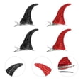 thumbnail image 4 of 1 juego 2 pares de horquillas de cuerno de buey rojas decorativas de Halloween horquillas COS (negro rojo), 4 of 6