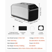 VEVOR Portable Camping Air Conditioner 3050 BTU, Tent AC Unit with Hose, Remote & Touch Control, 61–90°F Adjustable, 150 m³/h High Airflow, Low Noise, Ideal for Tent. RV, Outdoor Cooling, Dark Grey