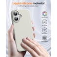 thumbnail image 4 of KOMI Designed for iPhone 16 Case,Shockproof Liquid Silicone Protective Phone Case with Soft Anti-Scratch Microfiber Lining Ultra Slim Drop Protection Phone Cover 6.1 inch Stone, 4 of 5