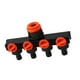 thumbnail image 2 of Adaptador divisor de manguera de jardín, conector de manguera de agua de 4 vías, rosca hembra, color negro, 2 of 7