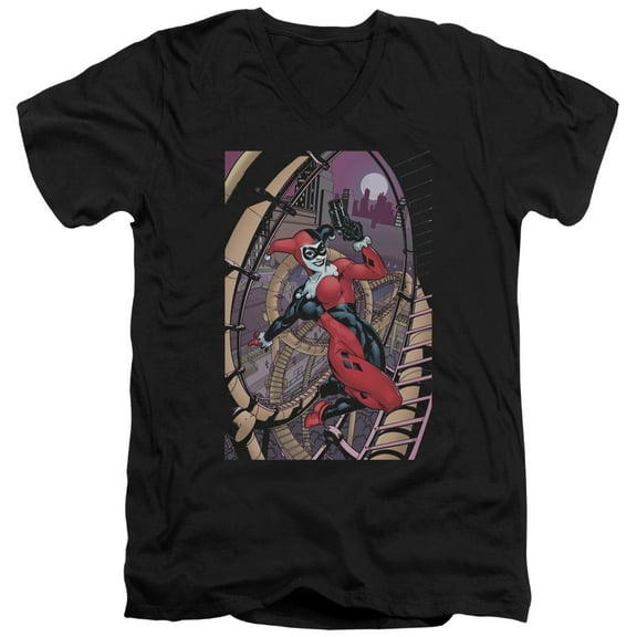 Batman - Harley First - Slim Fit V Neck Shirt - Medium